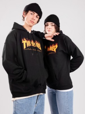 Thrasher blue deals flame hoodie